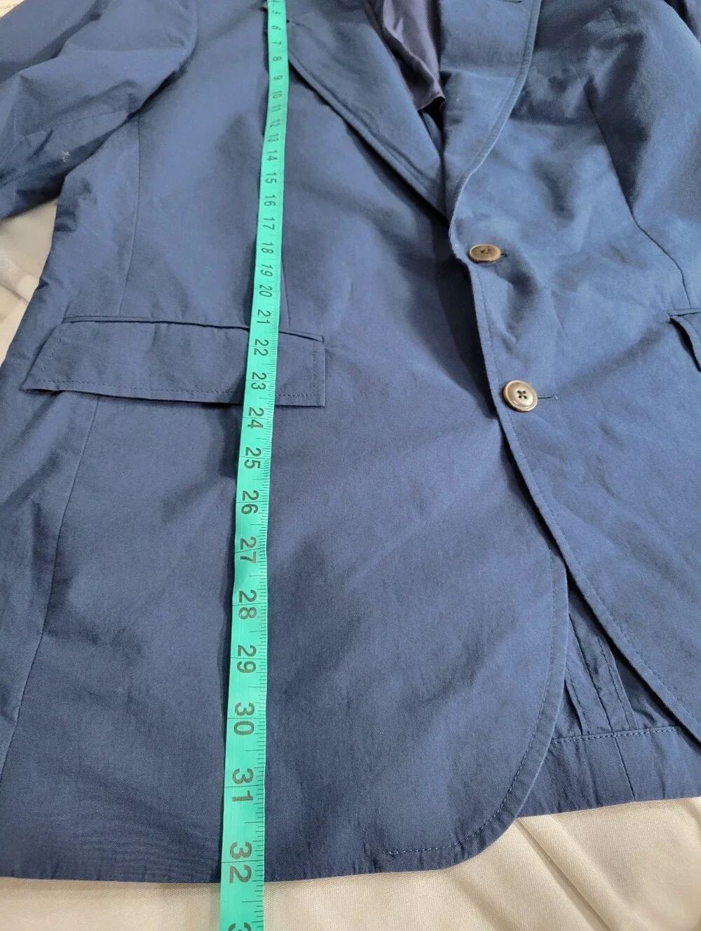J Crew Relaxed-fit suit jacket in cotton poplin CF204 Size 42L Nantucket Navy